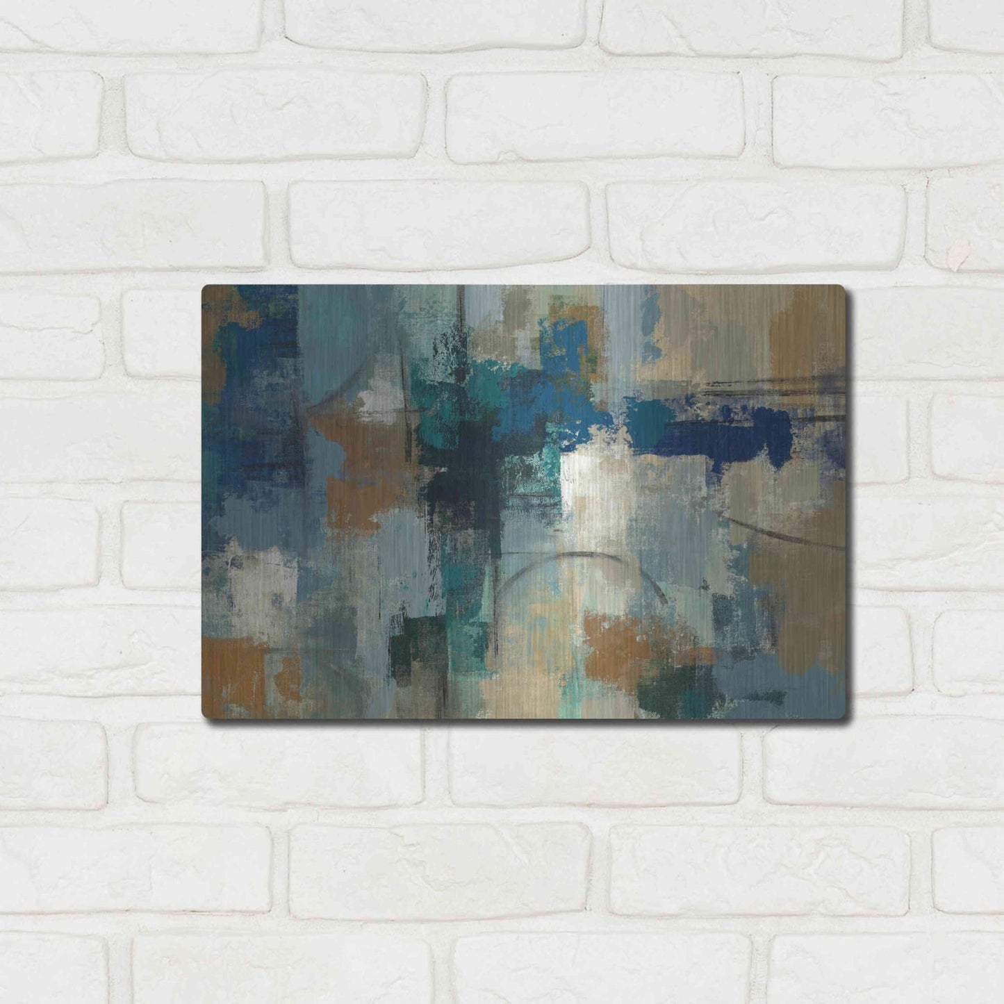 Luxe Metal Art 'Jasper Lagoon' by Silvia Vassileva, Metal Wall Art,16x12