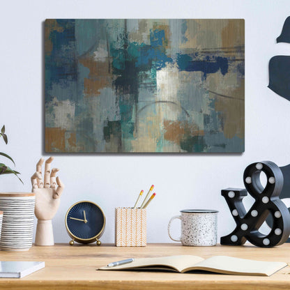 Luxe Metal Art 'Jasper Lagoon' by Silvia Vassileva, Metal Wall Art,16x12