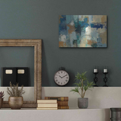 Luxe Metal Art 'Jasper Lagoon' by Silvia Vassileva, Metal Wall Art,16x12