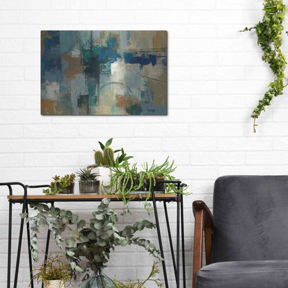 Luxe Metal Art 'Jasper Lagoon' by Silvia Vassileva, Metal Wall Art,16x12