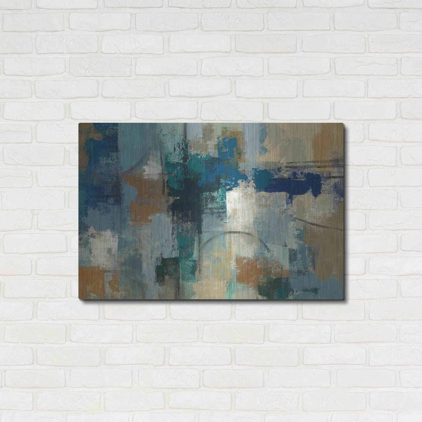 Luxe Metal Art 'Jasper Lagoon' by Silvia Vassileva, Metal Wall Art,36x24