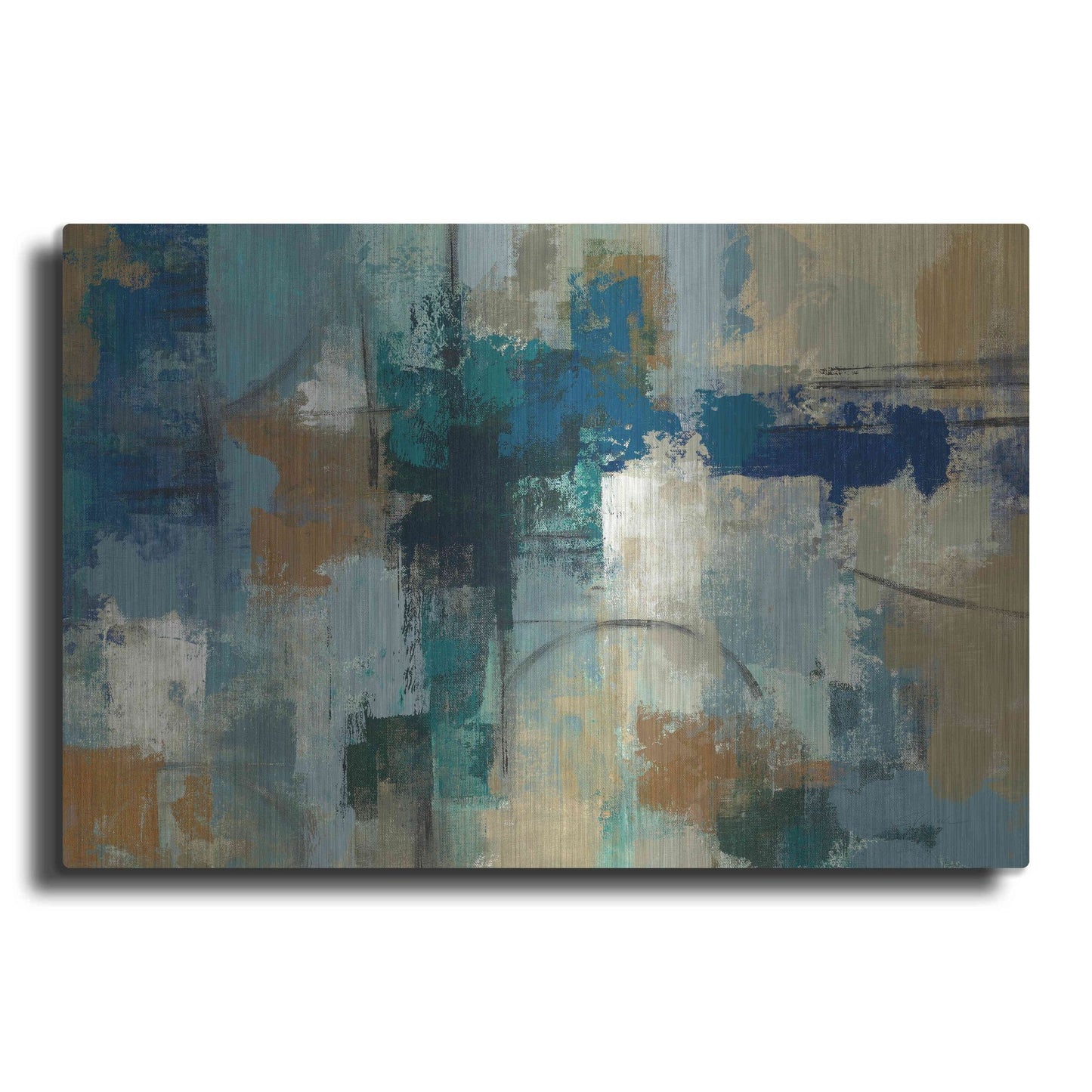 Luxe Metal Art 'Jasper Lagoon' by Silvia Vassileva, Metal Wall Art