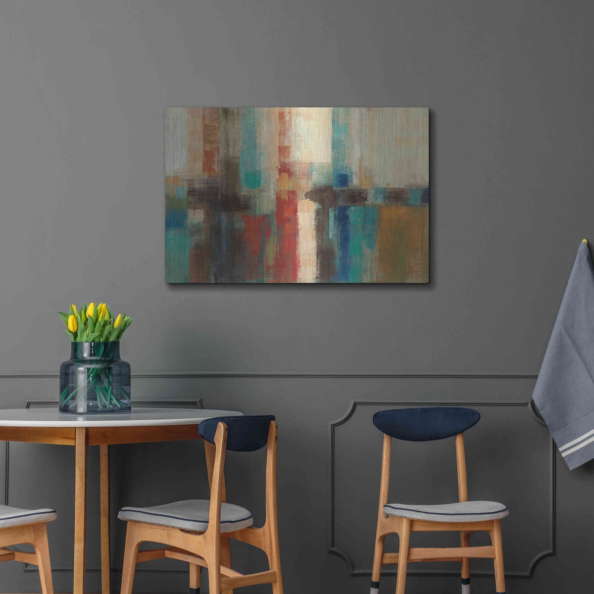 'Aqua Horizon' by Silvia Vassileva – Metal Wall Art, 36x24 room view