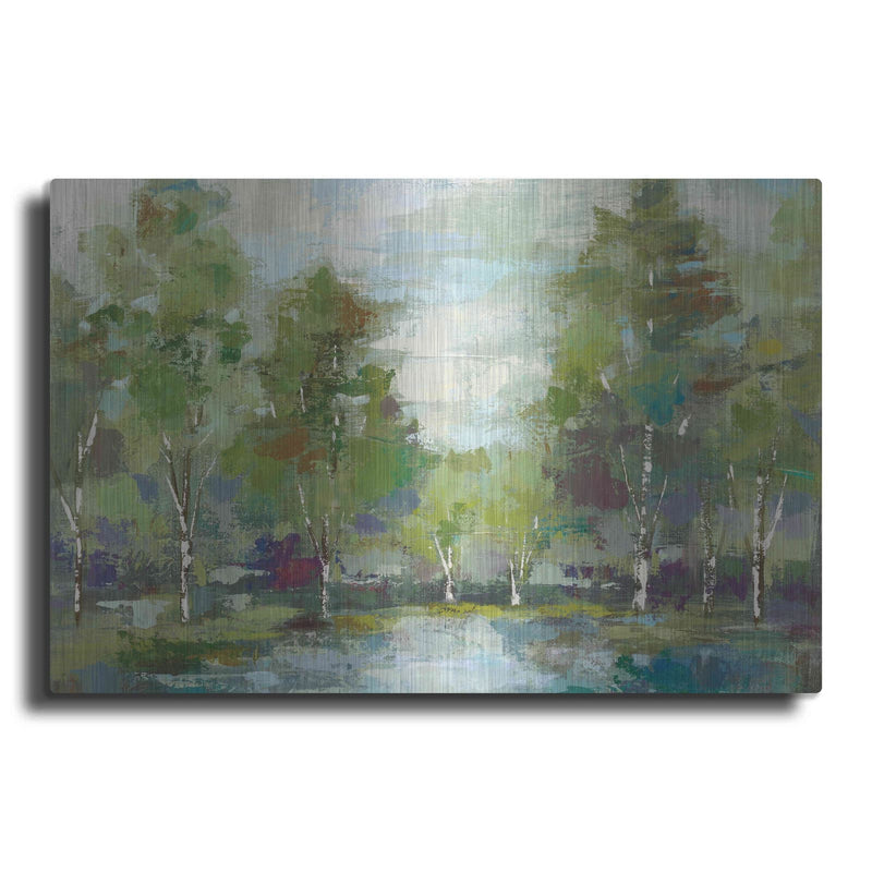 'Forest At Dawn' by Silvia Vassileva – Metal Wall Art