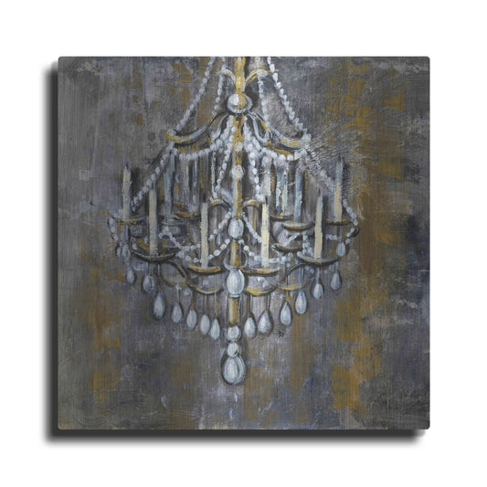 Luxe Metal Art 'Vintage Chandelier I' by Silvia Vassileva, Metal Wall Art