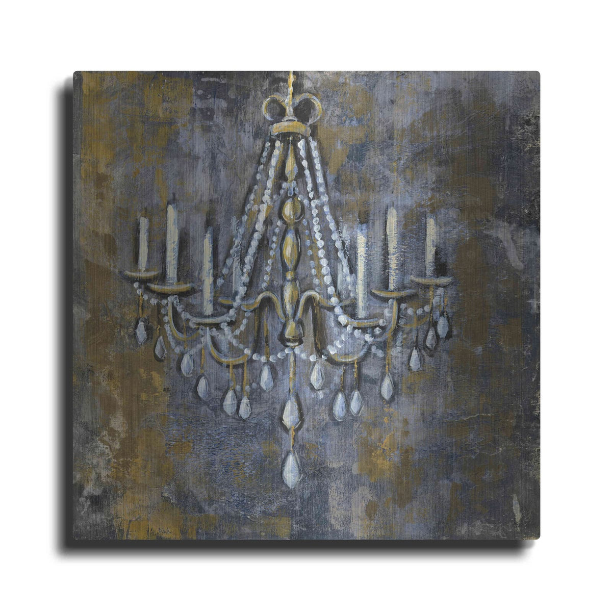 'Vintage Chandelier II' by Silvia Vassileva – Metal Wall Art