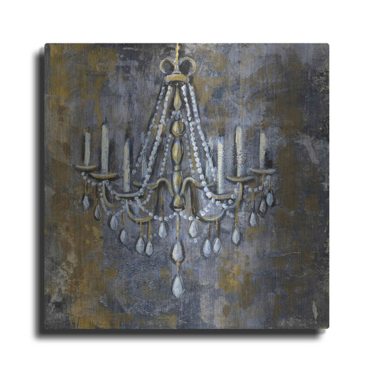 Luxe Metal Art 'Vintage Chandelier II' by Silvia Vassileva, Metal Wall Art