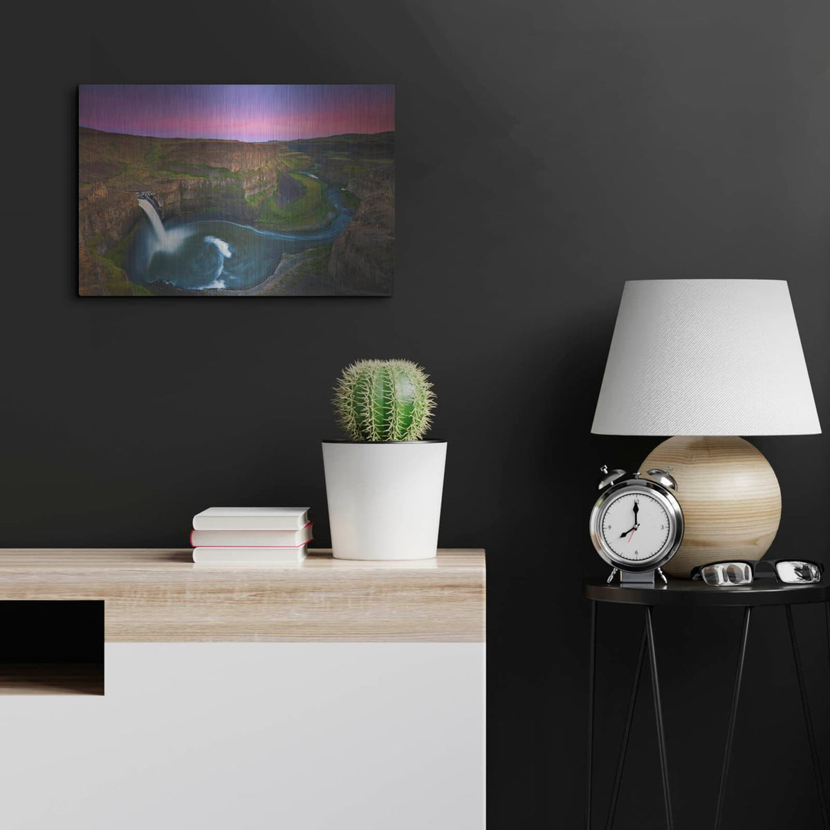 'Palouse Falls' by Jesse Estes – Metal Wall Art, 24x16 room view