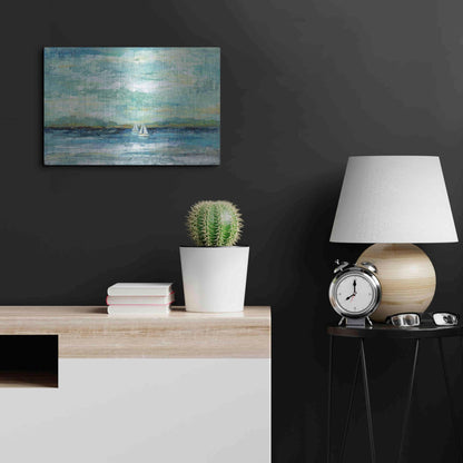 Luxe Metal Art 'Calm Lake Crop' by Silvia Vassileva, Metal Wall Art,24x16