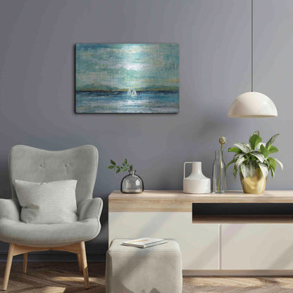 Luxe Metal Art 'Calm Lake Crop' by Silvia Vassileva, Metal Wall Art,24x16