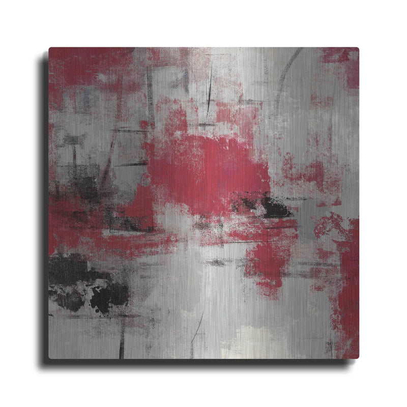 'Stone Gardens III Red' by Silvia Vassileva – Metal Wall Art