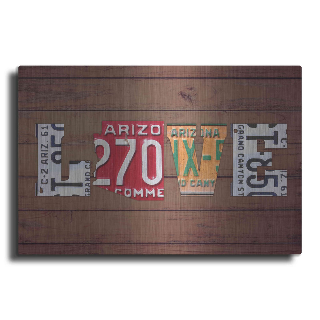 'AZ State Love' by Design Turnpike – Metal Wall Art