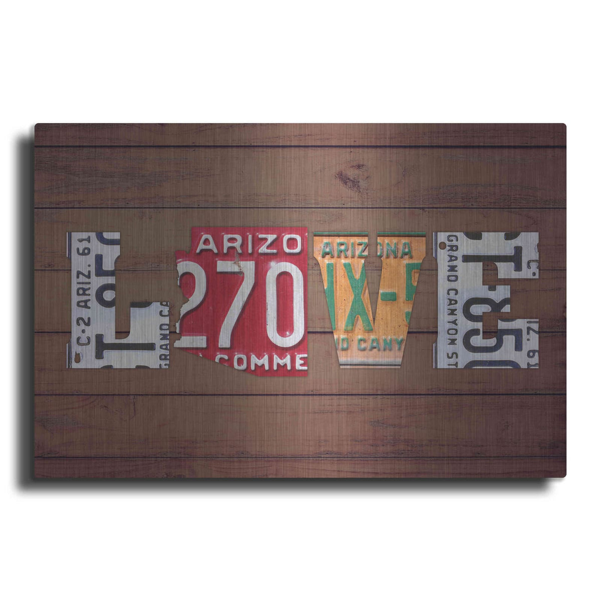 'AZ State Love' by Design Turnpike – Metal Wall Art