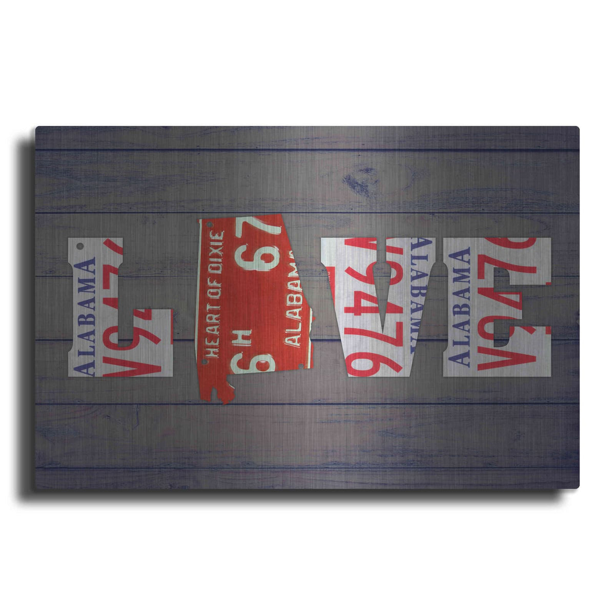 'AL State Love' by Design Turnpike – Metal Wall Art