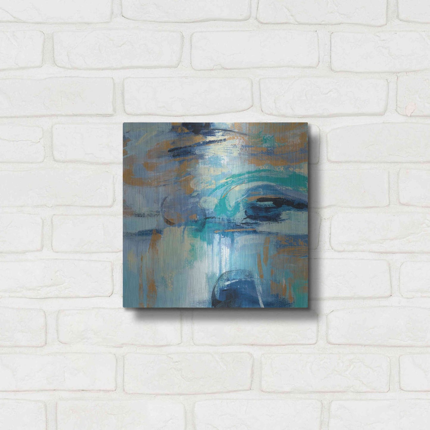 Luxe Metal Art 'Sapphire Ring' by Silvia Vassileva, Metal Wall Art,12x12