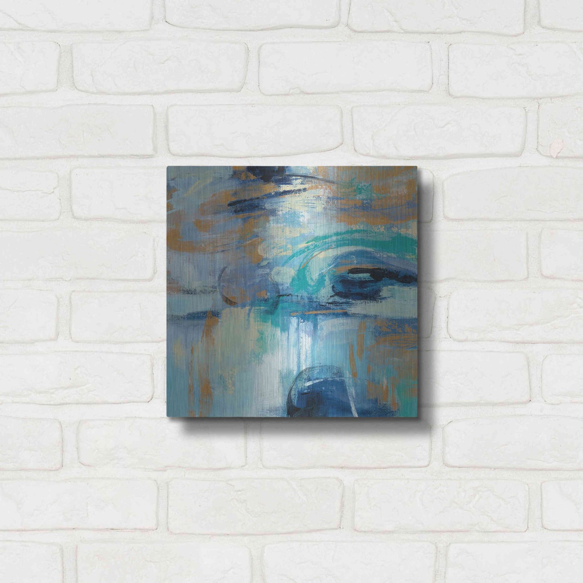 Luxe Metal Art 'Sapphire Ring' by Silvia Vassileva, Metal Wall Art,12x12