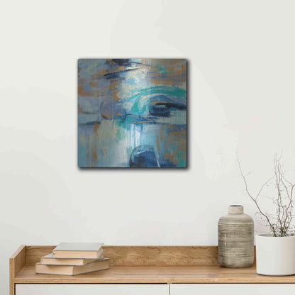 Luxe Metal Art 'Sapphire Ring' by Silvia Vassileva, Metal Wall Art,12x12