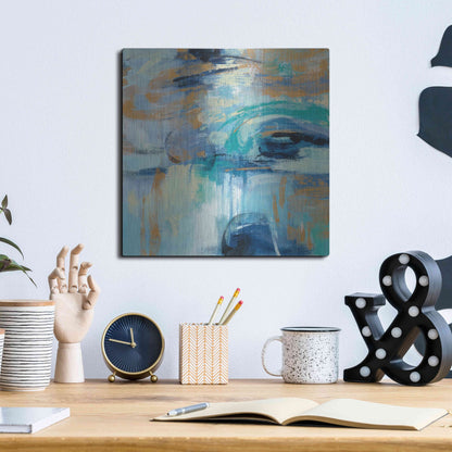 Luxe Metal Art 'Sapphire Ring' by Silvia Vassileva, Metal Wall Art,12x12