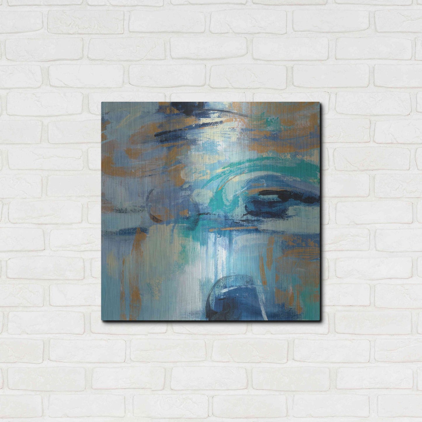 Luxe Metal Art 'Sapphire Ring' by Silvia Vassileva, Metal Wall Art,24x24