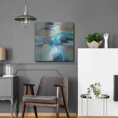 Luxe Metal Art 'Sapphire Ring' by Silvia Vassileva, Metal Wall Art,24x24