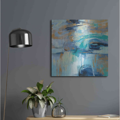 Luxe Metal Art 'Sapphire Ring' by Silvia Vassileva, Metal Wall Art,24x24