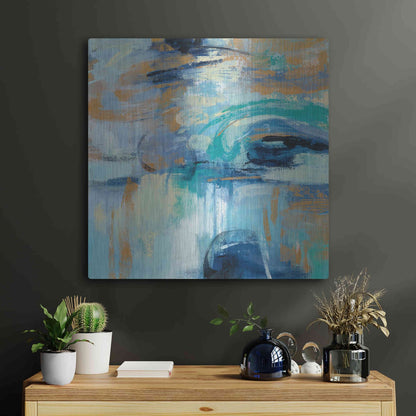 Luxe Metal Art 'Sapphire Ring' by Silvia Vassileva, Metal Wall Art,24x24