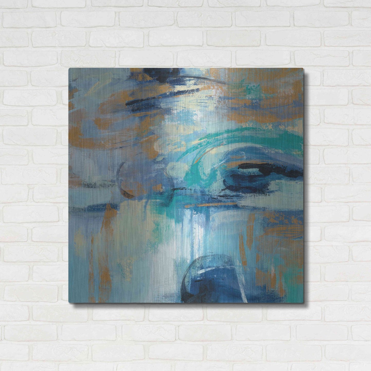 Luxe Metal Art 'Sapphire Ring' by Silvia Vassileva, Metal Wall Art,36x36