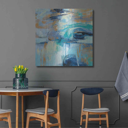 Luxe Metal Art 'Sapphire Ring' by Silvia Vassileva, Metal Wall Art,36x36