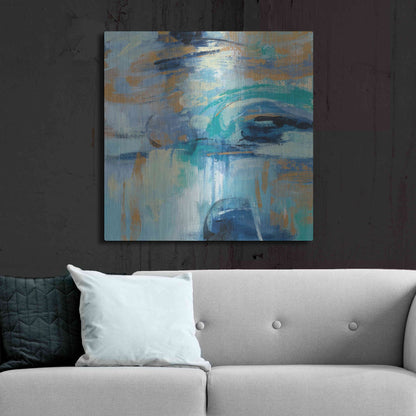 Luxe Metal Art 'Sapphire Ring' by Silvia Vassileva, Metal Wall Art,36x36