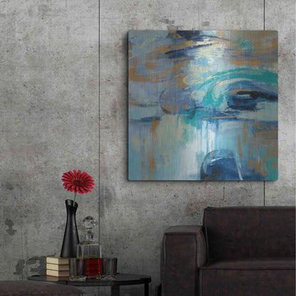 Luxe Metal Art 'Sapphire Ring' by Silvia Vassileva, Metal Wall Art,36x36