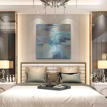 Luxe Metal Art 'Sapphire Ring' by Silvia Vassileva, Metal Wall Art,36x36