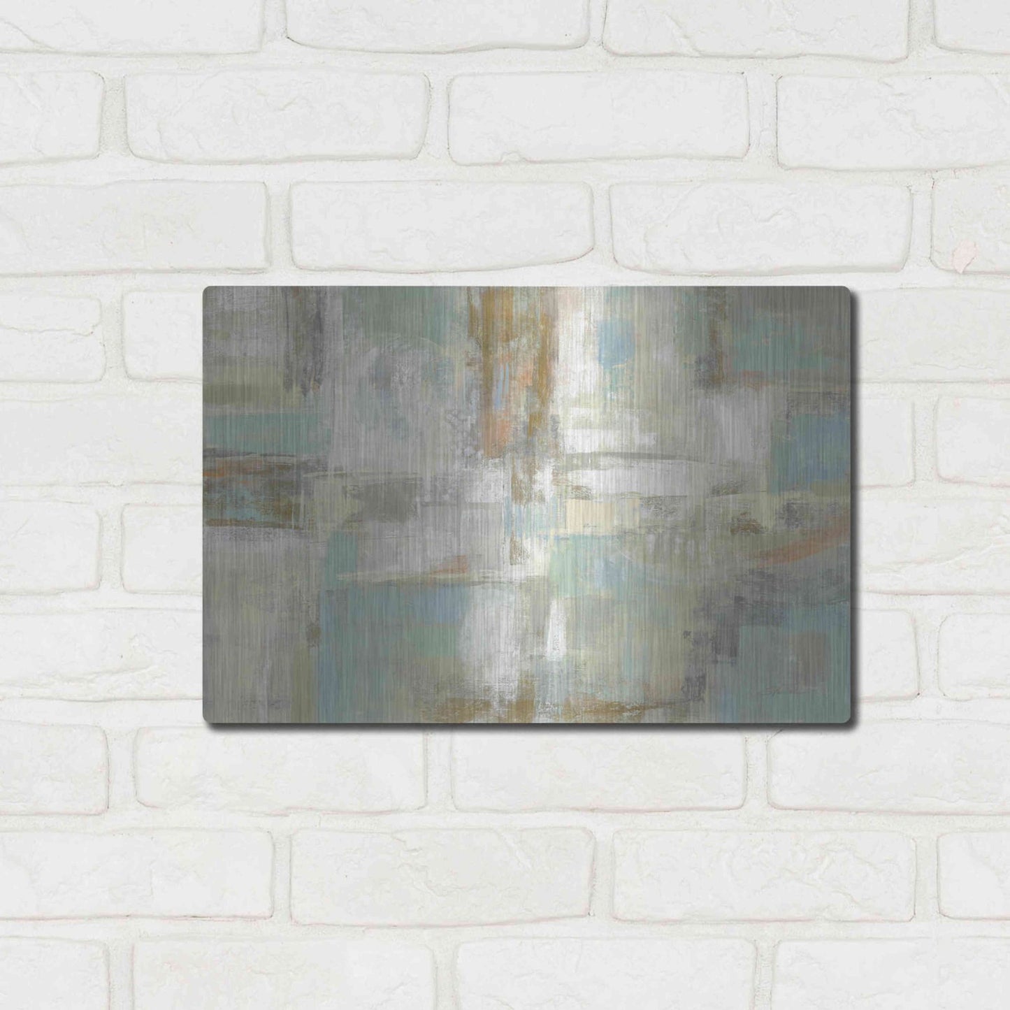 Luxe Metal Art 'Shades of Celedon' by Silvia Vassileva, Metal Wall Art,16x12