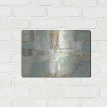 Luxe Metal Art 'Shades of Celedon' by Silvia Vassileva, Metal Wall Art,16x12