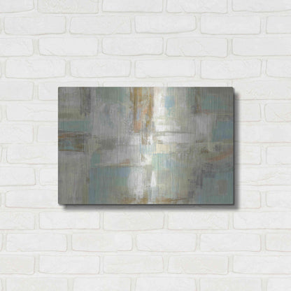 Luxe Metal Art 'Shades of Celedon' by Silvia Vassileva, Metal Wall Art,24x16