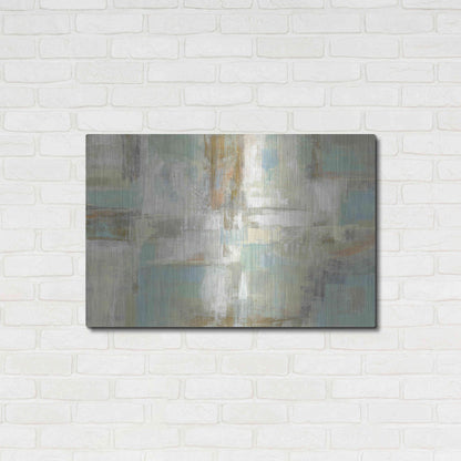 Luxe Metal Art 'Shades of Celedon' by Silvia Vassileva, Metal Wall Art,36x24
