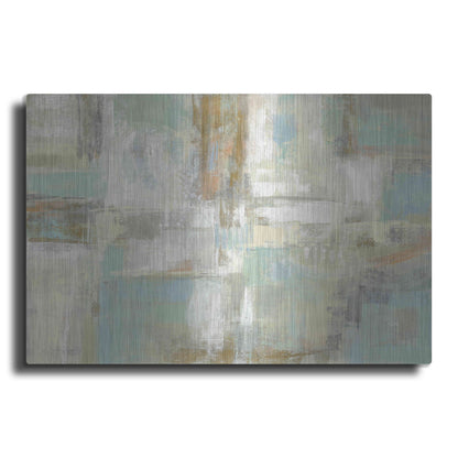 Luxe Metal Art 'Shades of Celedon' by Silvia Vassileva, Metal Wall Art