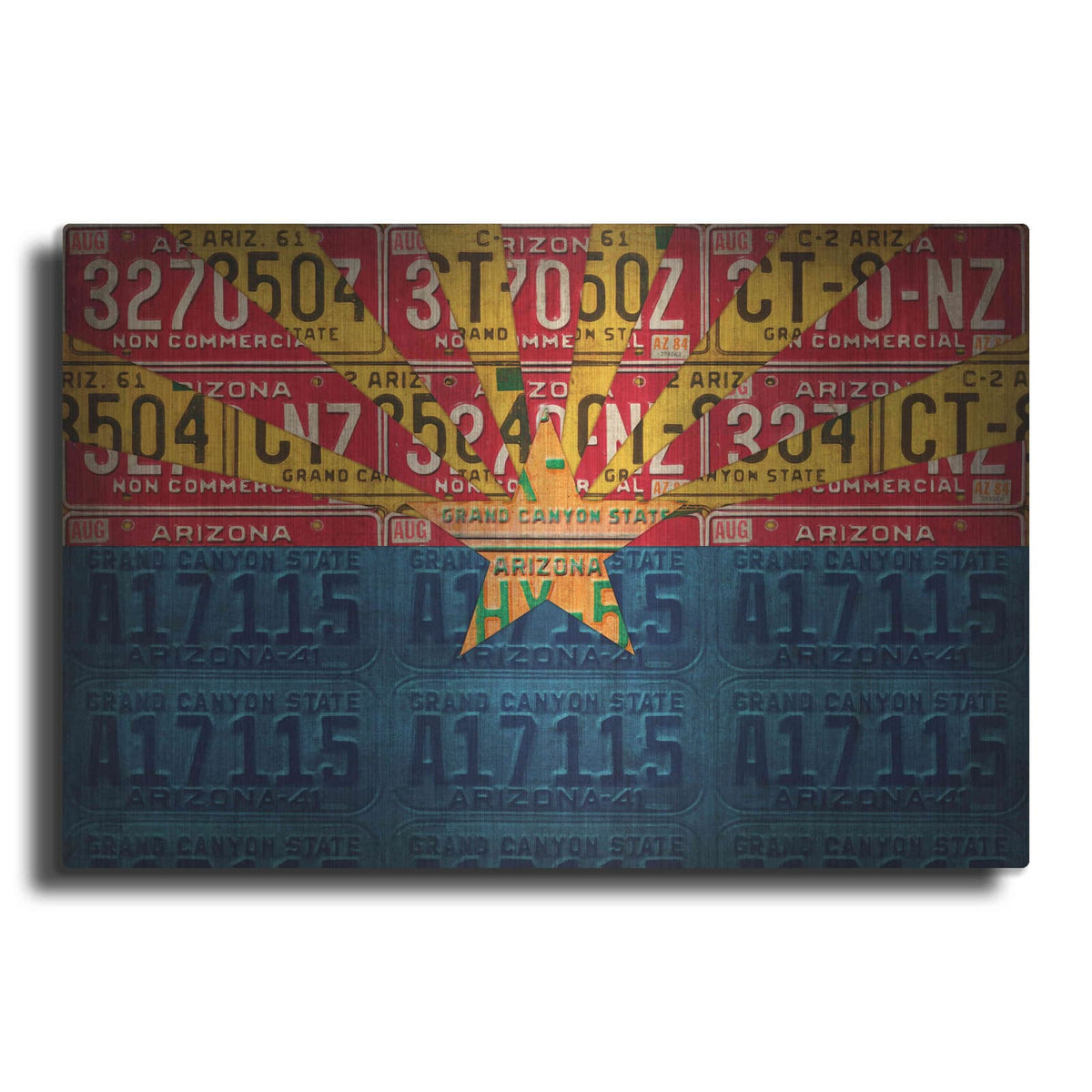 'Arizona State Flag License Plates' by Design Turnpike – Metal Wall Art
