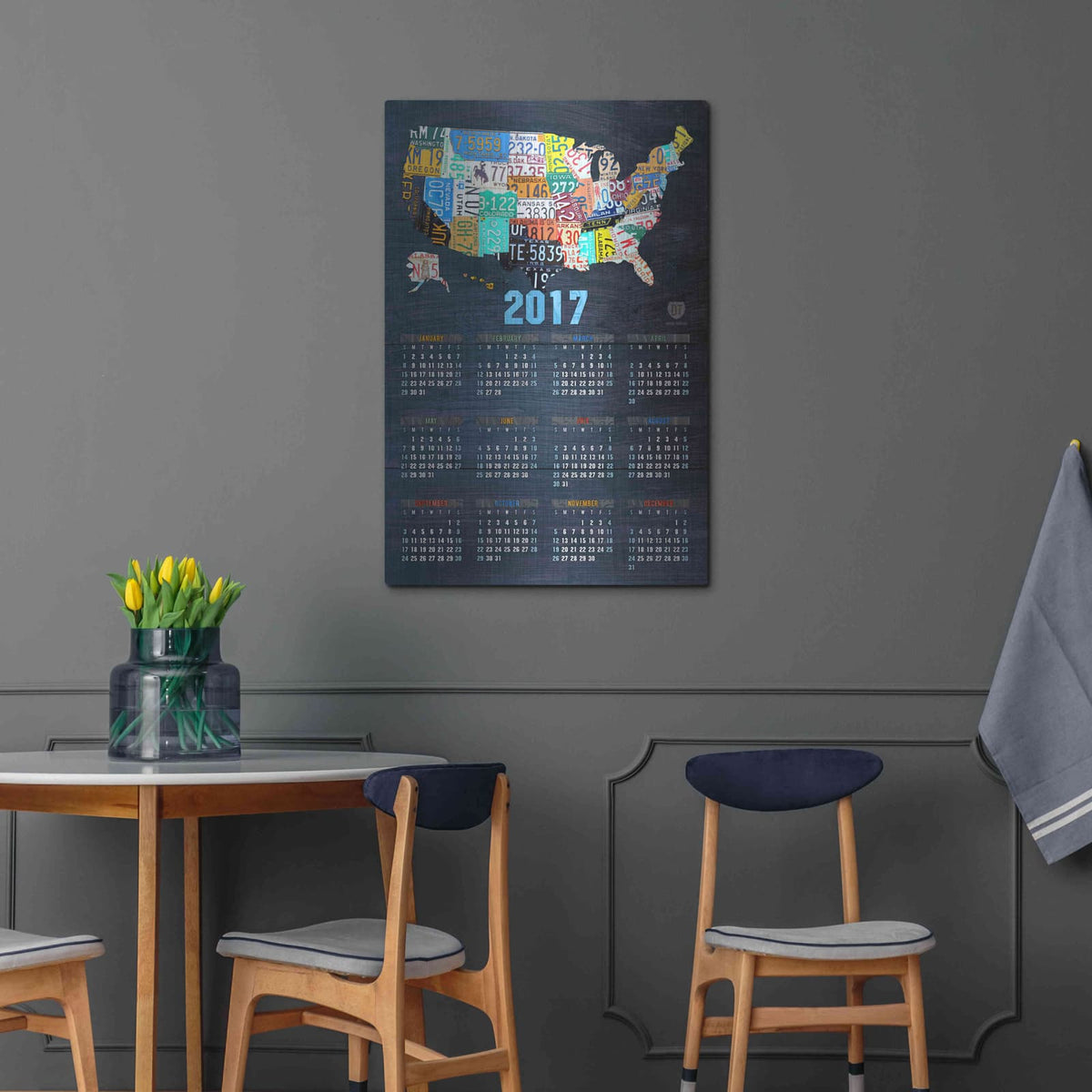 '2017 Calendar' by Design Turnpike – Metal Wall Art, 24x36 room view