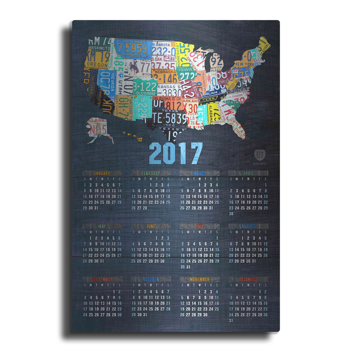 '2017 Calendar' by Design Turnpike – Metal Wall Art