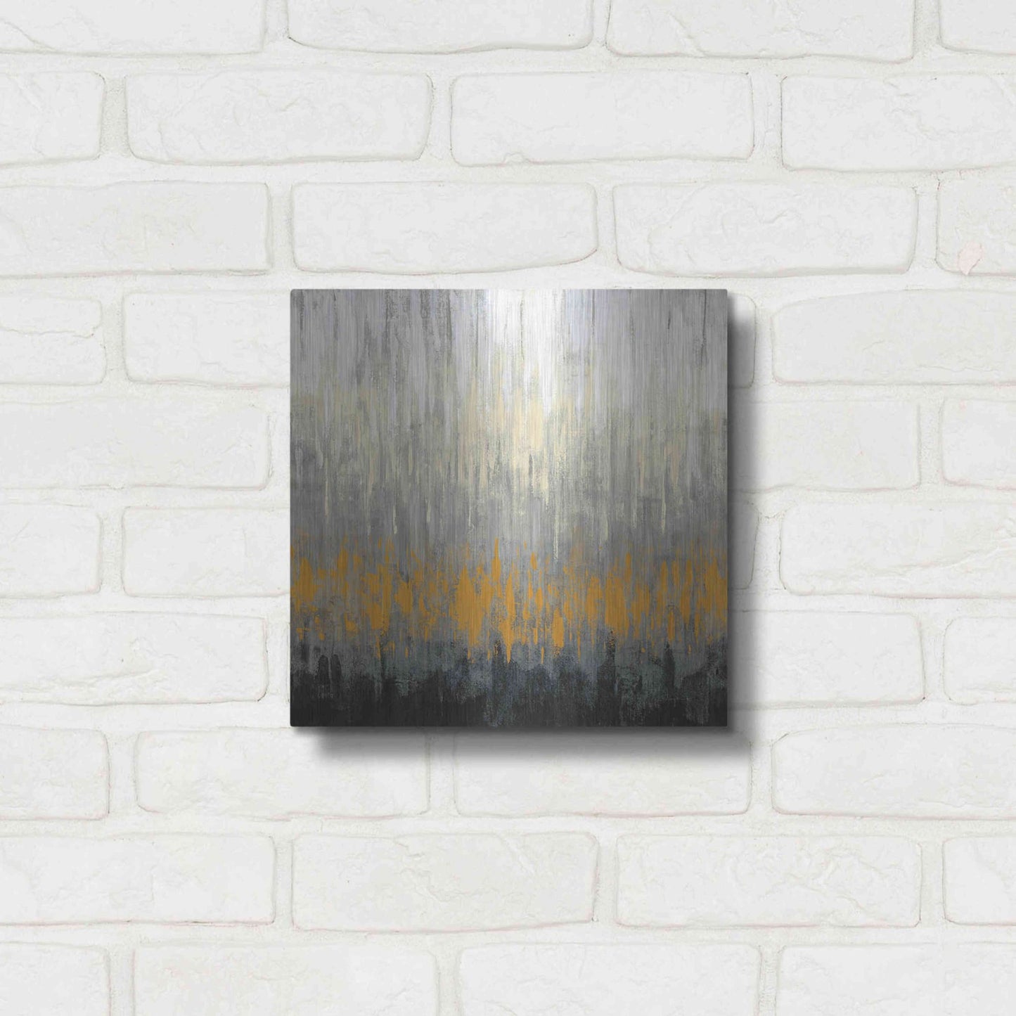 Luxe Metal Art 'Rain On The Asphalt' by Silvia Vassileva, Metal Wall Art,12x12