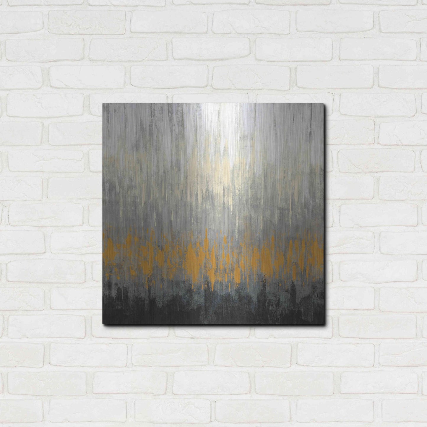Luxe Metal Art 'Rain On The Asphalt' by Silvia Vassileva, Metal Wall Art,24x24