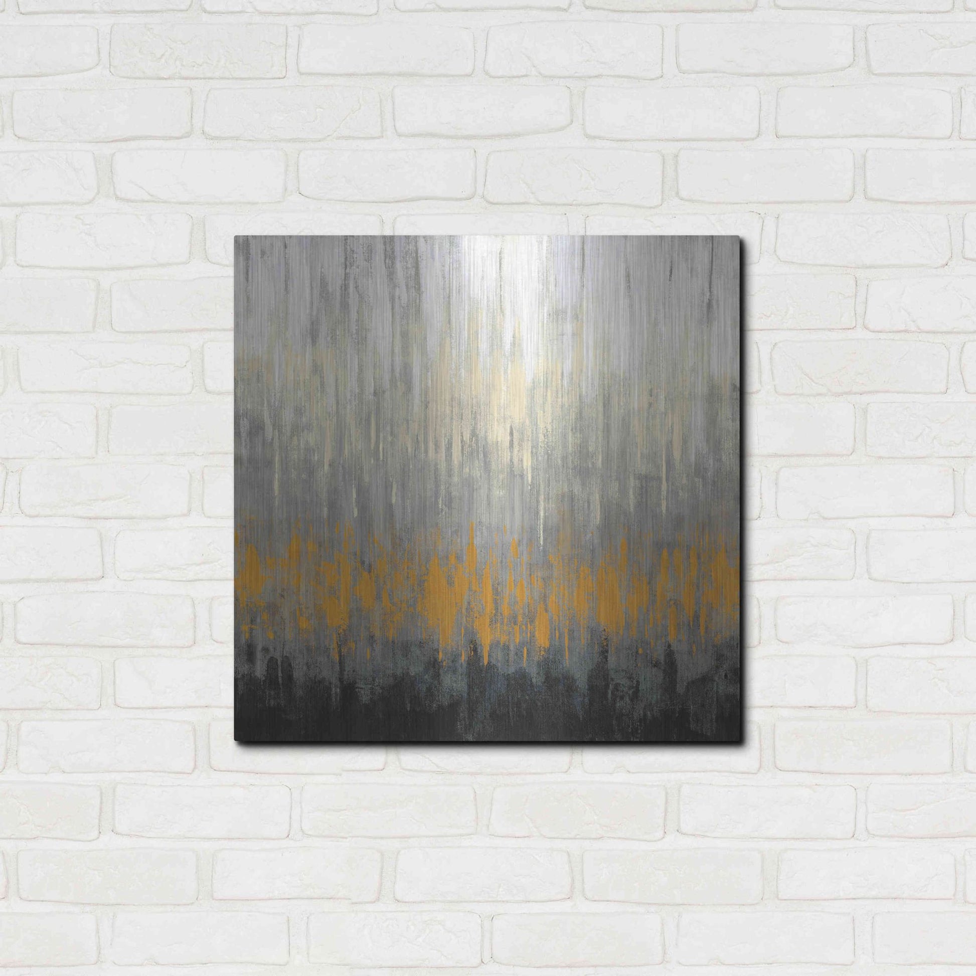 Luxe Metal Art 'Rain On The Asphalt' by Silvia Vassileva, Metal Wall Art,24x24