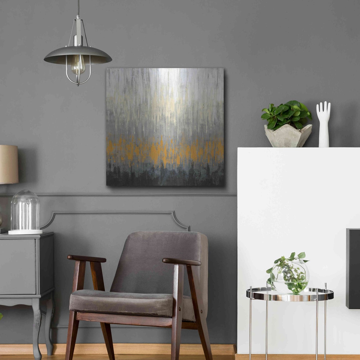 Luxe Metal Art 'Rain On The Asphalt' by Silvia Vassileva, Metal Wall Art,24x24