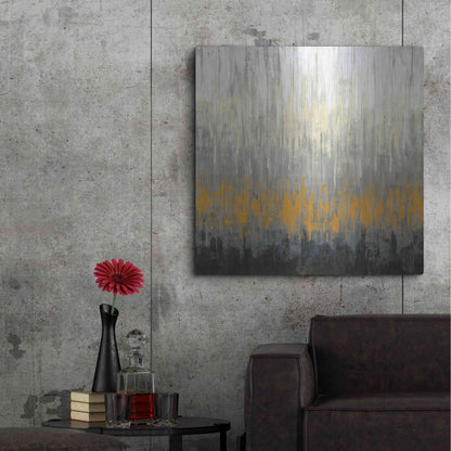 Luxe Metal Art 'Rain On The Asphalt' by Silvia Vassileva, Metal Wall Art,36x36