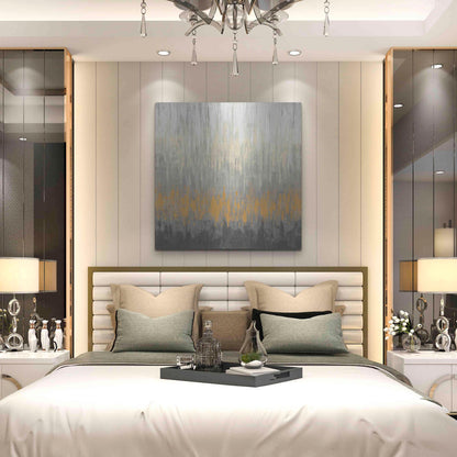 Luxe Metal Art 'Rain On The Asphalt' by Silvia Vassileva, Metal Wall Art,36x36