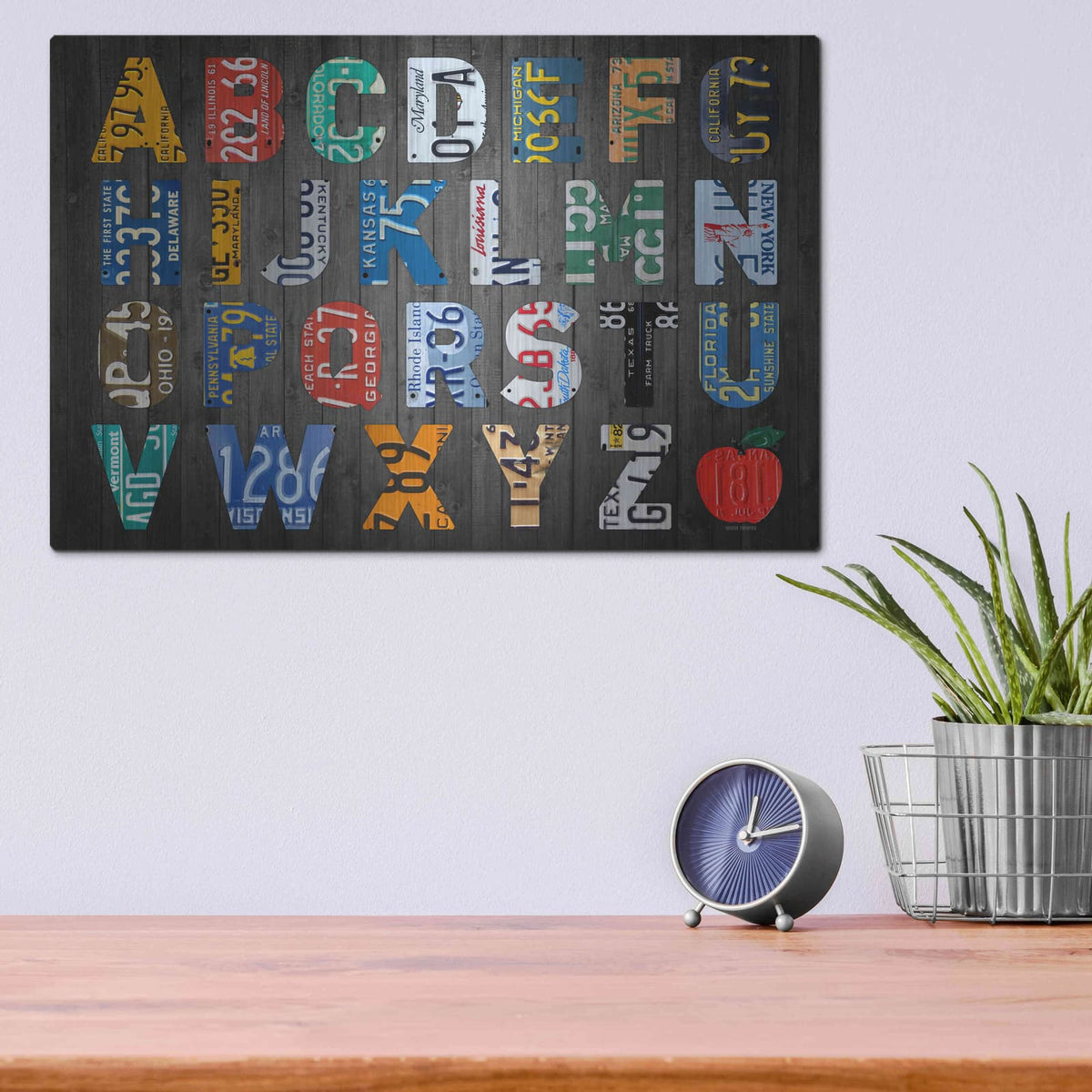 'Big Alphabet' by Design Turnpike – Metal Wall Art, 16x12 room view