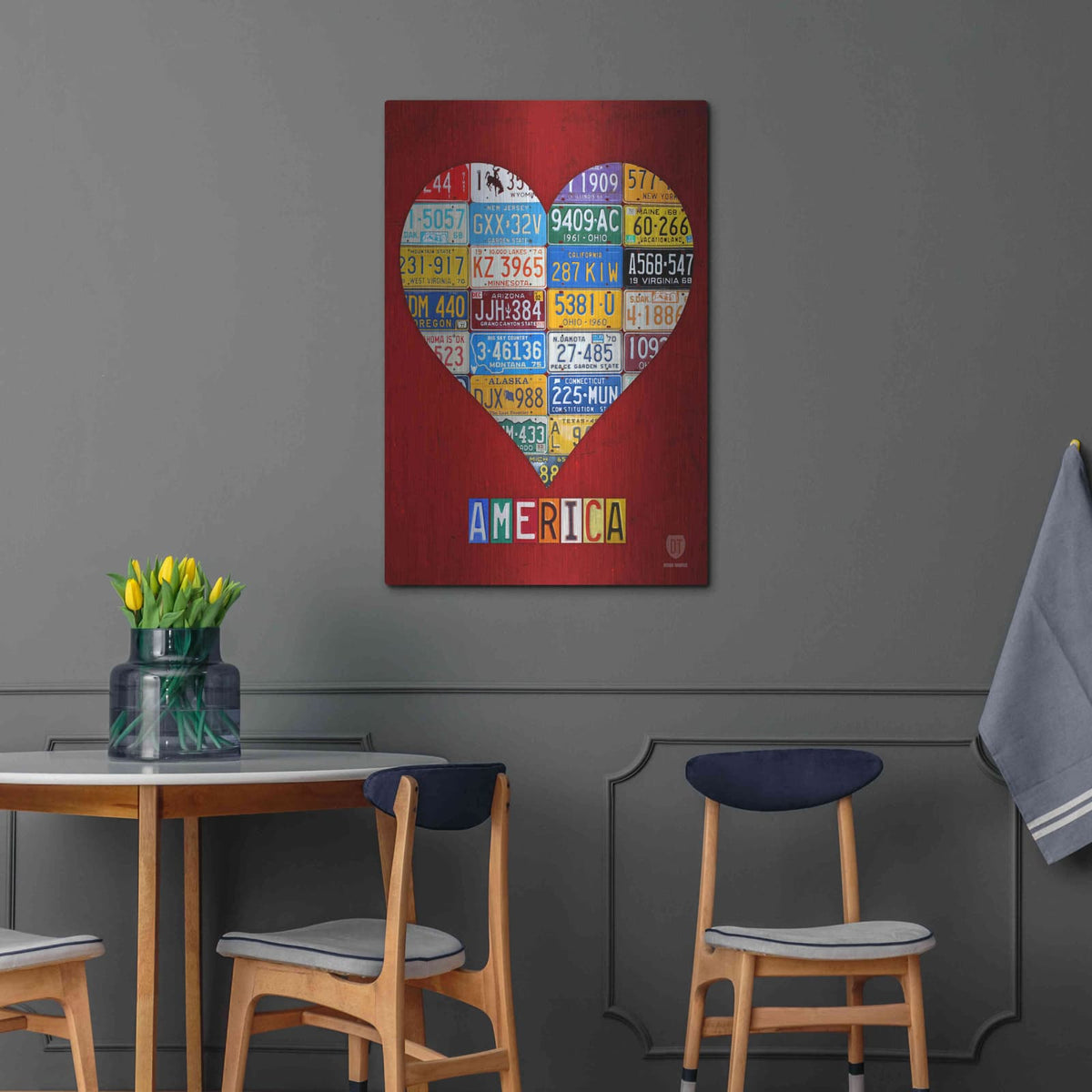 'America' by Design Turnpike – Metal Wall Art, 24x36 room view