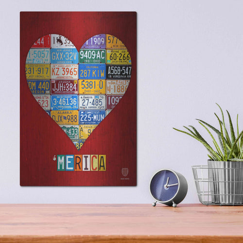 ''Merica' by Design Turnpike – Metal Wall Art, 12x16 room view