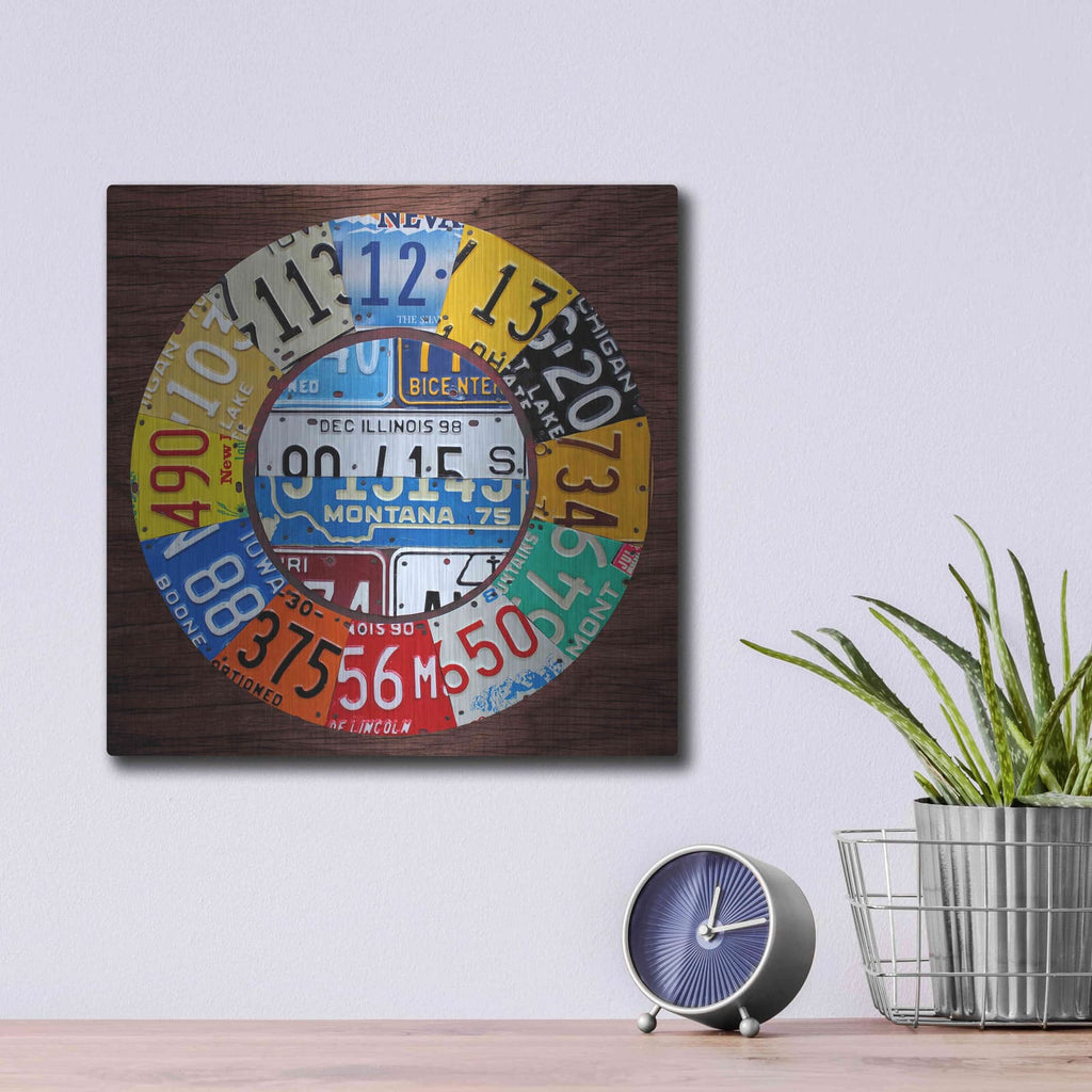 'Clock Square' by Design Turnpike – Metal Wall Art, 12x12 room view