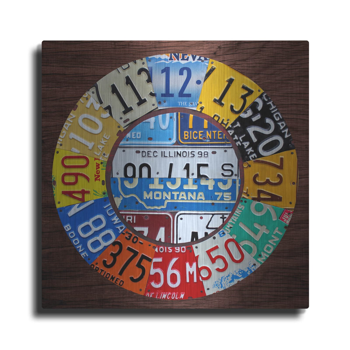 'Clock Square' by Design Turnpike – Metal Wall Art